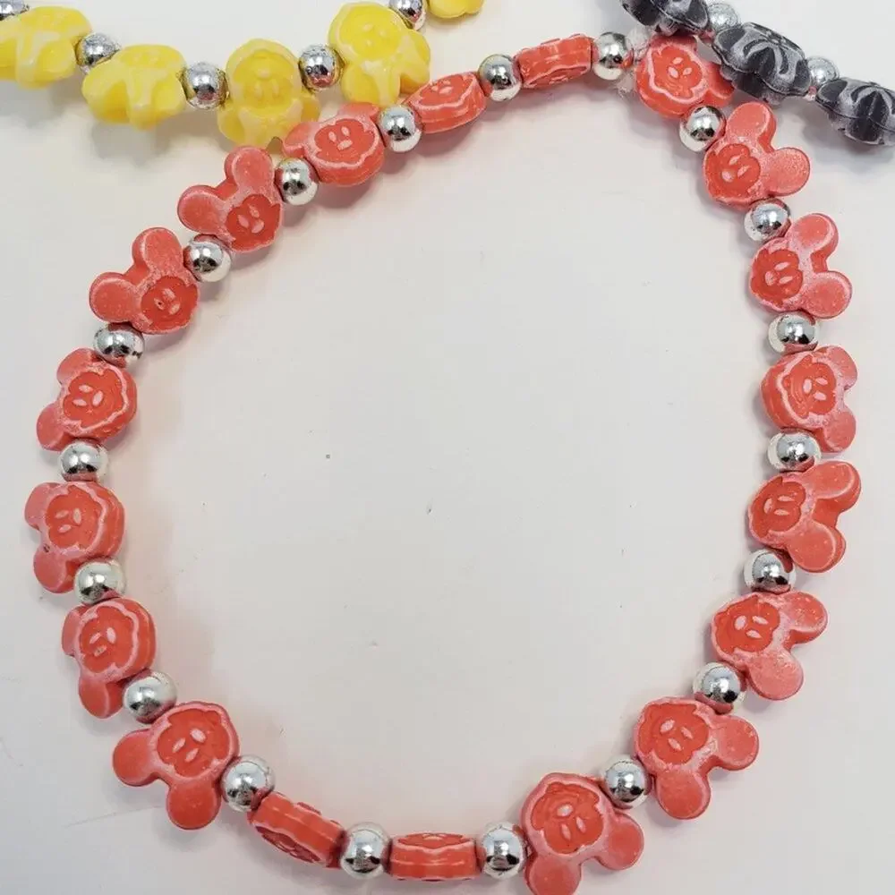 Disney Mickey and Minnie Mouse Beaded Bracelet Set